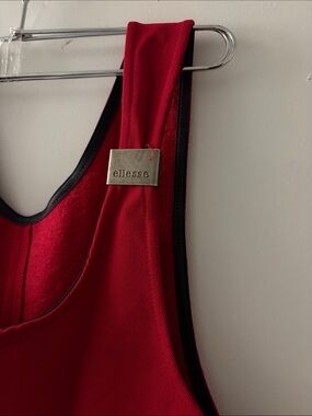 Ellesse Red Sports Bra Tank with Black Trim